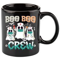 Boo Boo Crew Halloween Ghost Nursing Nurse 11oz C Handle Ceramic Mug