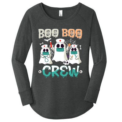 Boo Boo Crew Halloween Ghost Nursing Nurse Women's Perfect Tri Tunic Long Sleeve Shirt