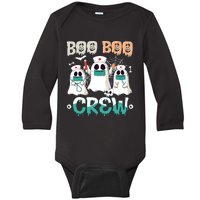 Boo Boo Crew Halloween Ghost Nursing Nurse Baby Long Sleeve Bodysuit