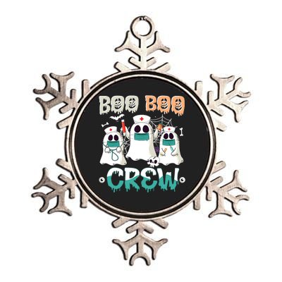 Boo Boo Crew Halloween Ghost Nursing Nurse Metallic Star Ornament