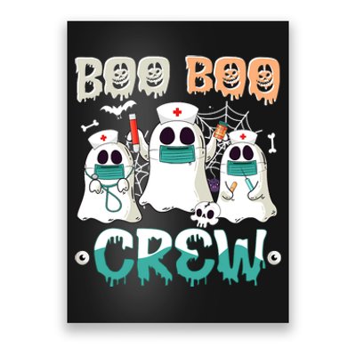 Boo Boo Crew Halloween Ghost Nursing Nurse Poster