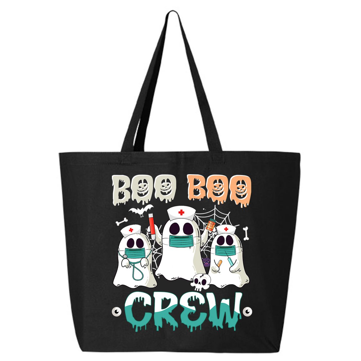 Boo Boo Crew Halloween Ghost Nursing Nurse 25L Jumbo Tote