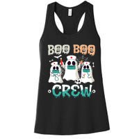 Boo Boo Crew Halloween Ghost Nursing Nurse Women's Racerback Tank