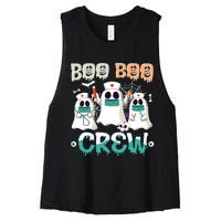 Boo Boo Crew Halloween Ghost Nursing Nurse Women's Racerback Cropped Tank