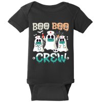 Boo Boo Crew Halloween Ghost Nursing Nurse Baby Bodysuit