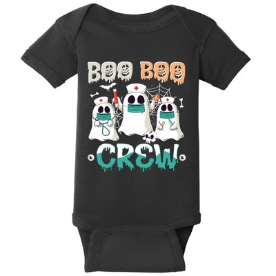 Boo Boo Crew Halloween Ghost Nursing Nurse Baby Bodysuit