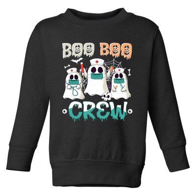 Boo Boo Crew Halloween Ghost Nursing Nurse Toddler Sweatshirt