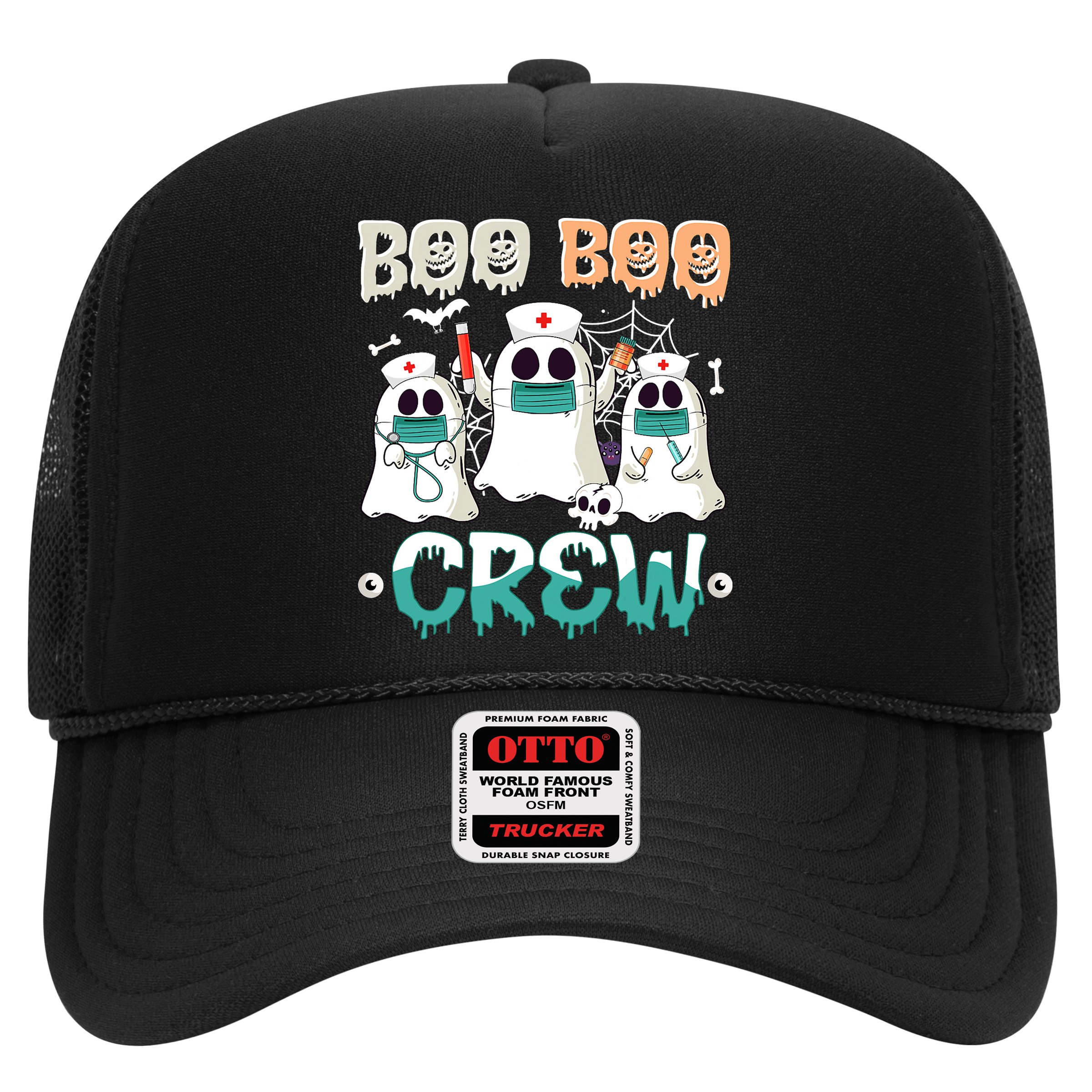 Boo Boo Crew Halloween Ghost Nursing Nurse Hat