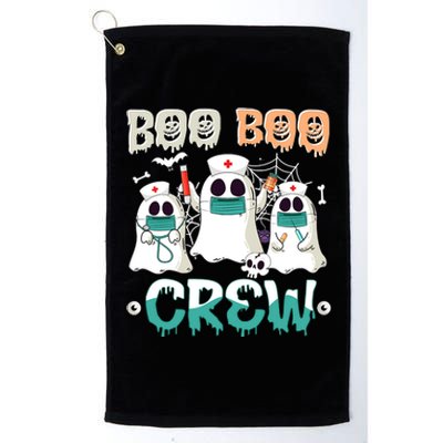 Boo Boo Crew Halloween Ghost Nursing Nurse Platinum Collection Golf Towel