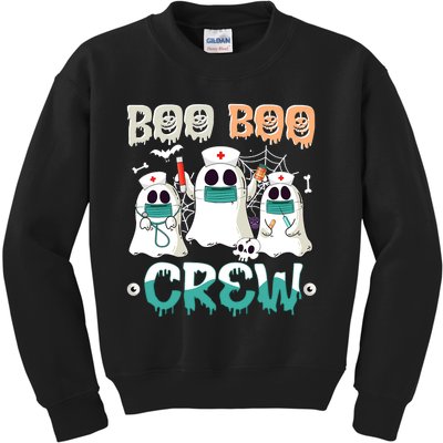 Boo Boo Crew Halloween Ghost Nursing Nurse Kids Sweatshirt