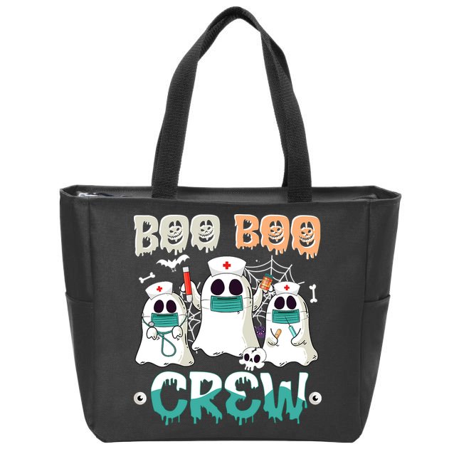 Boo Boo Crew Halloween Ghost Nursing Nurse Zip Tote Bag