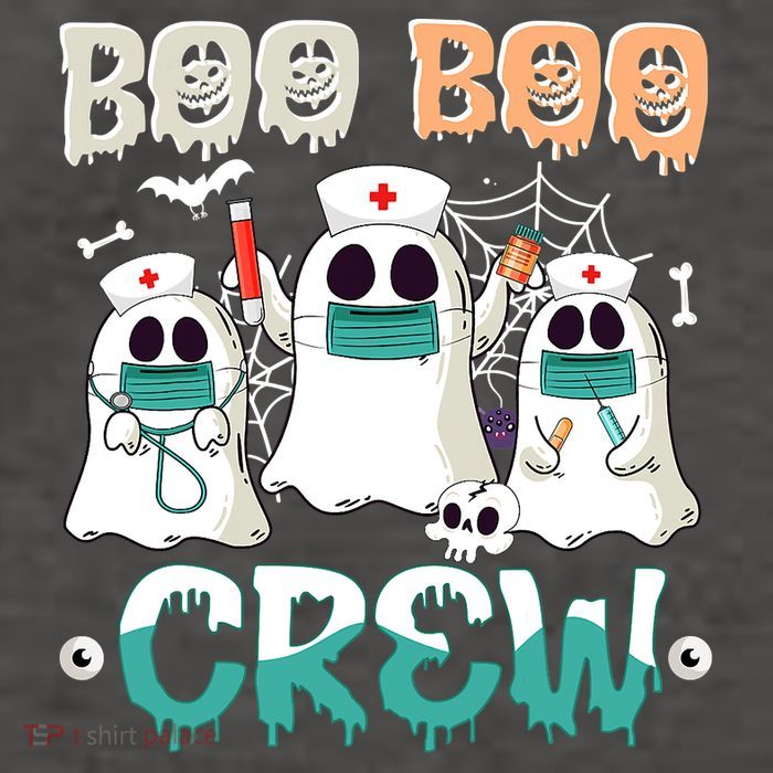 Boo Boo Crew Halloween Ghost Nursing Nurse Vector Backpack