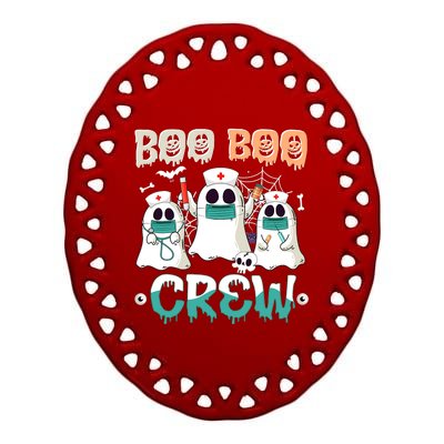 Boo Boo Crew Halloween Ghost Nursing Nurse Ceramic Oval Ornament