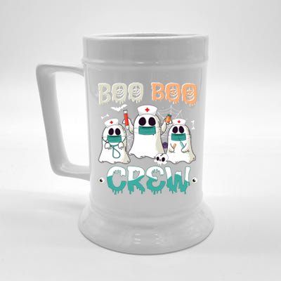 Boo Boo Crew Halloween Ghost Nursing Nurse Beer Stein