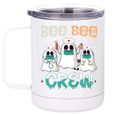 Boo Boo Crew Halloween Ghost Nursing Nurse 12 oz Stainless Steel Tumbler Cup