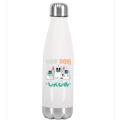 Boo Boo Crew Halloween Ghost Nursing Nurse Stainless Steel Insulated Water Bottle