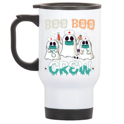 Boo Boo Crew Halloween Ghost Nursing Nurse Stainless Steel Travel Mug