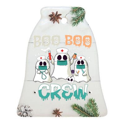 Boo Boo Crew Halloween Ghost Nursing Nurse Ceramic Bell Ornament