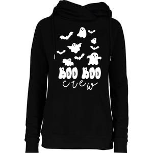 Boo Boo Crew Halloween Festive Womens Funnel Neck Pullover Hood