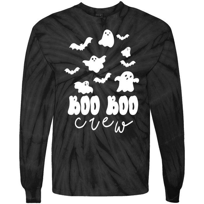 Boo Boo Crew Halloween Festive Tie-Dye Long Sleeve Shirt