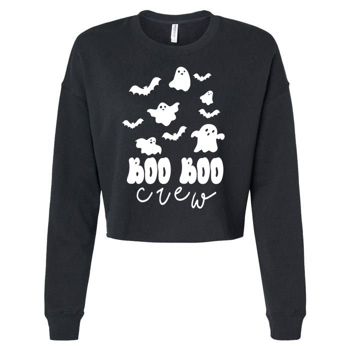 Boo Boo Crew Halloween Festive Cropped Pullover Crew