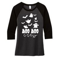 Boo Boo Crew Halloween Festive Women's Tri-Blend 3/4-Sleeve Raglan Shirt