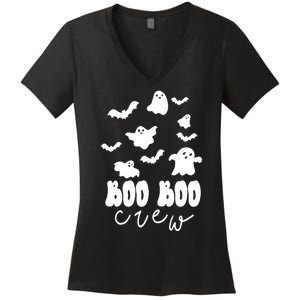 Boo Boo Crew Halloween Festive Women's V-Neck T-Shirt