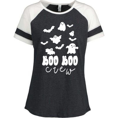 Boo Boo Crew Halloween Festive Enza Ladies Jersey Colorblock Tee