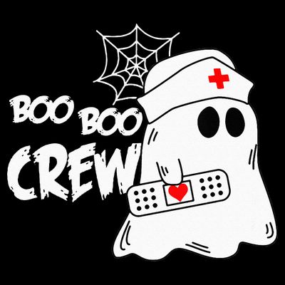 Boo Boo Crew Nurse Ghost Funny Halloween Costume T-Shirt