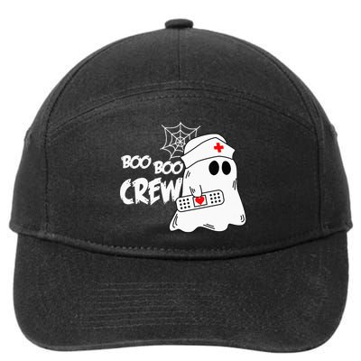 Boo Boo Crew Nurse Ghost Funny Halloween Costume 7-Panel Snapback Hat