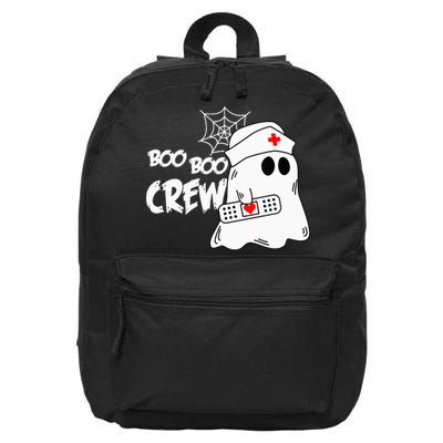Boo Boo Crew Nurse Ghost Funny Halloween Costume 16 in Basic Backpack
