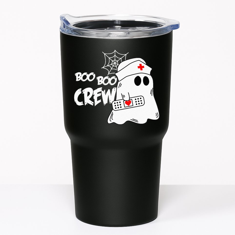 Boo Boo Crew Nurse Ghost Funny Halloween Costume Tumbler