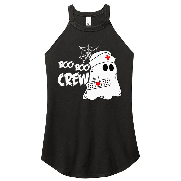 Boo Boo Crew Nurse Ghost Funny Halloween Costume Women's Perfect Tri Rocker Tank