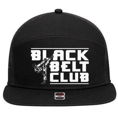 Black Belt Club Karate Black Belt 7 Panel Mesh Trucker Snapback Hat