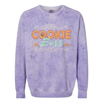 Baking Bakes Cookies Scouting Family Funny Cookie Dealer Colorblast Crewneck Sweatshirt