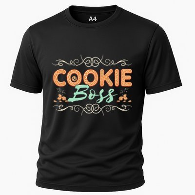 Baking Bakes Cookies Scouting Family Funny Cookie Dealer Cooling Performance Crew T-Shirt