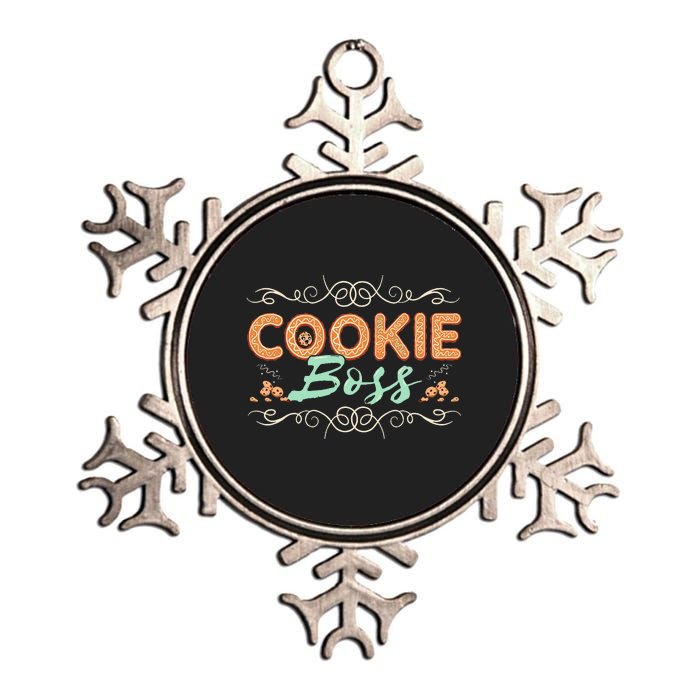 Baking Bakes Cookies Scouting Family Funny Cookie Dealer Metallic Star Ornament