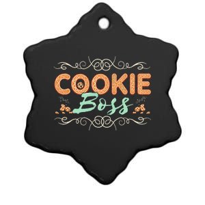 Baking Bakes Cookies Scouting Family Funny Cookie Dealer Ceramic Star Ornament