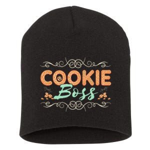 Baking Bakes Cookies Scouting Family Funny Cookie Dealer Short Acrylic Beanie