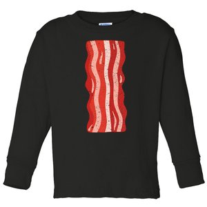 Bacon Bacon Costume Toddler Long Sleeve Shirt