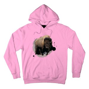 Bison Buffalo Cattle Design Illustration Gift Hoodie