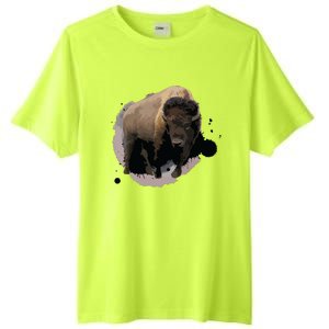 Bison Buffalo Cattle Design Illustration Gift Tall Fusion ChromaSoft Performance T-Shirt