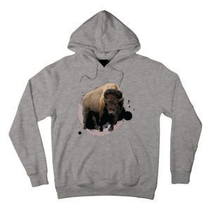 Bison Buffalo Cattle Design Illustration Gift Tall Hoodie