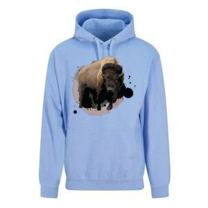 Bison Buffalo Cattle Design Illustration Gift Unisex Surf Hoodie