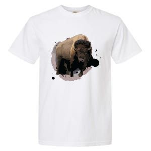 Bison Buffalo Cattle Design Illustration Gift Garment-Dyed Heavyweight T-Shirt