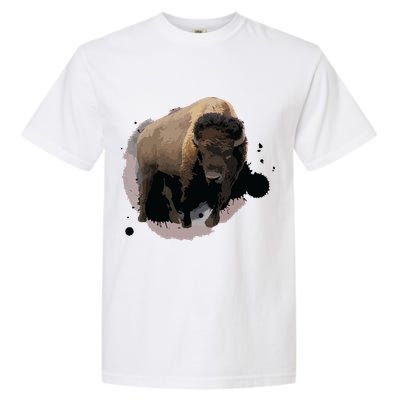 Bison Buffalo Cattle Design Illustration Gift Garment-Dyed Heavyweight T-Shirt