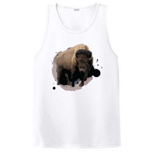 Bison Buffalo Cattle Design Illustration Gift PosiCharge Competitor Tank