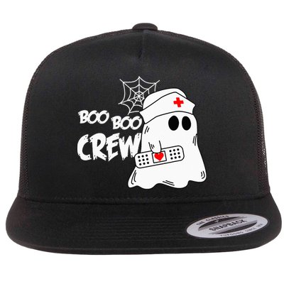 Boo Boo Crew Nurse Ghost Funny Halloween Costume Flatbill Hat
