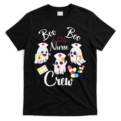 Boo Boo Crew Nurse Ghost Costume Funny Halloween Gift T-Shirt