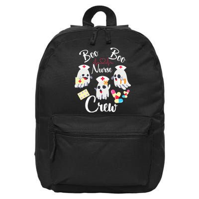 Boo Boo Crew Nurse Ghost Costume Funny Halloween Gift 16 in Basic Backpack